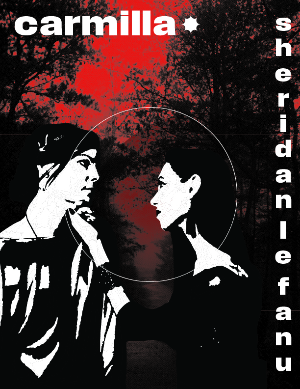 a book cover design for 'carmilla' by sheridan le fanu